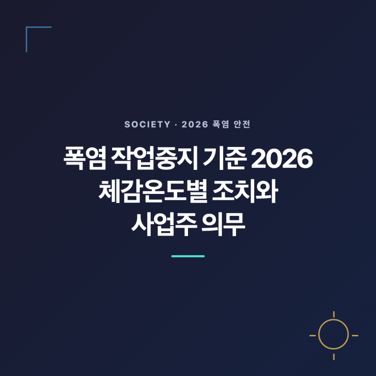 여름 야외근로 폭염 작업중지 기준과 사업주 의무 안내