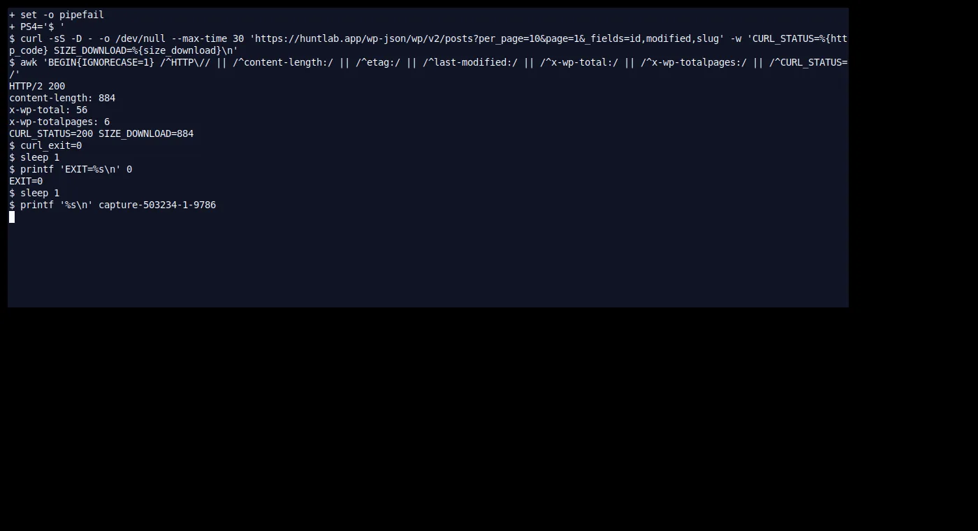 공개 목록의 pagination 헤더와 validator 부재를 보여주는 직접 검증 캡처