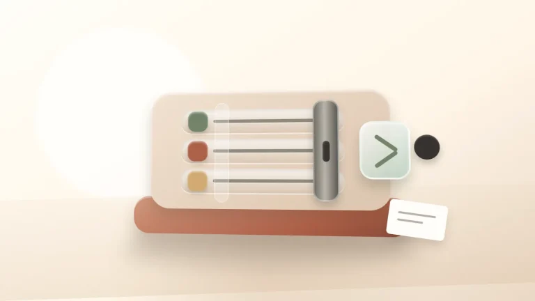 세 개의 병렬 작업 레일과 실행 버튼, 상태 표시등으로 GitHub Actions step 병렬화를 표현한 일러스트